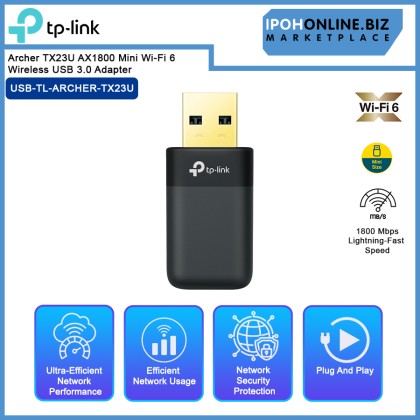 TP-LINK Archer TX23U AX1800 Mini Wi-Fi 6 Wireless USB 3.0 Adapter